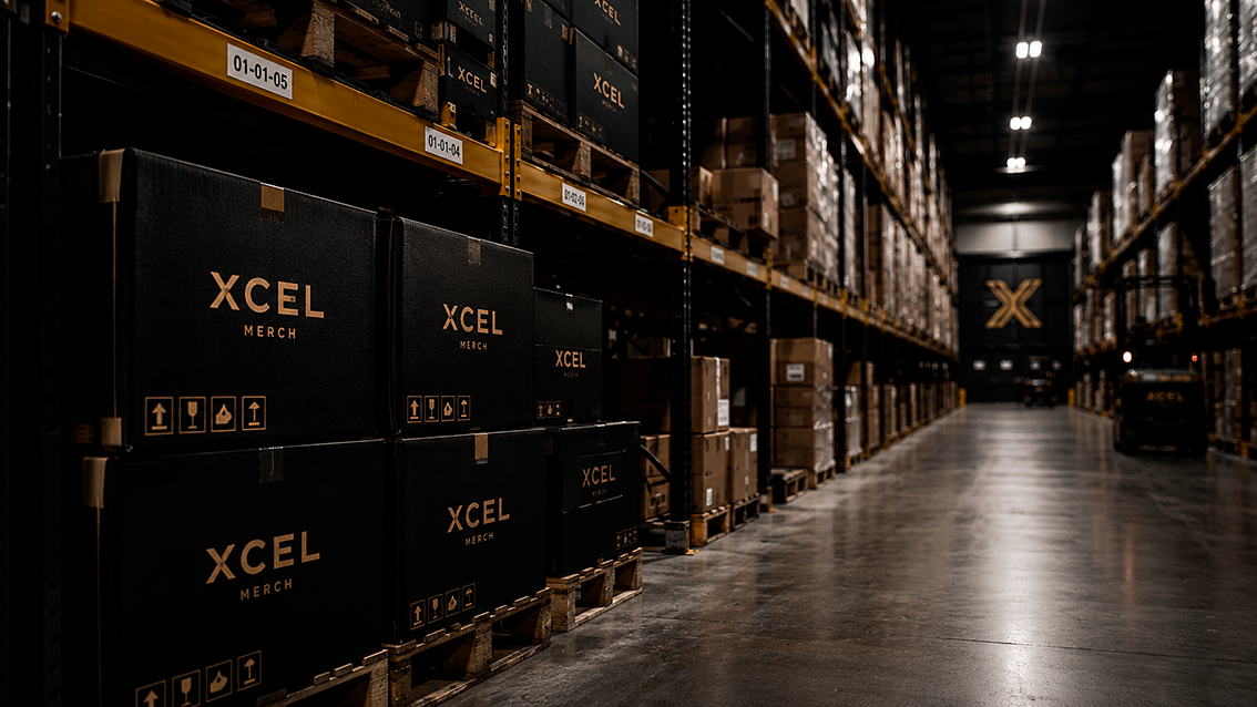 XCEL Merch warehousing